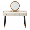 Schminktisch 120 x 45 x 145 cm Holzwerkstoff Beige mit Spiegel und Schubladen